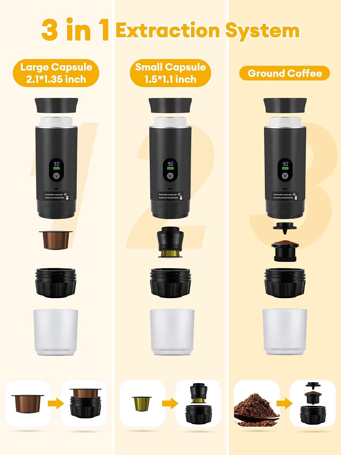 3-in-1 Portable Espresso Maker